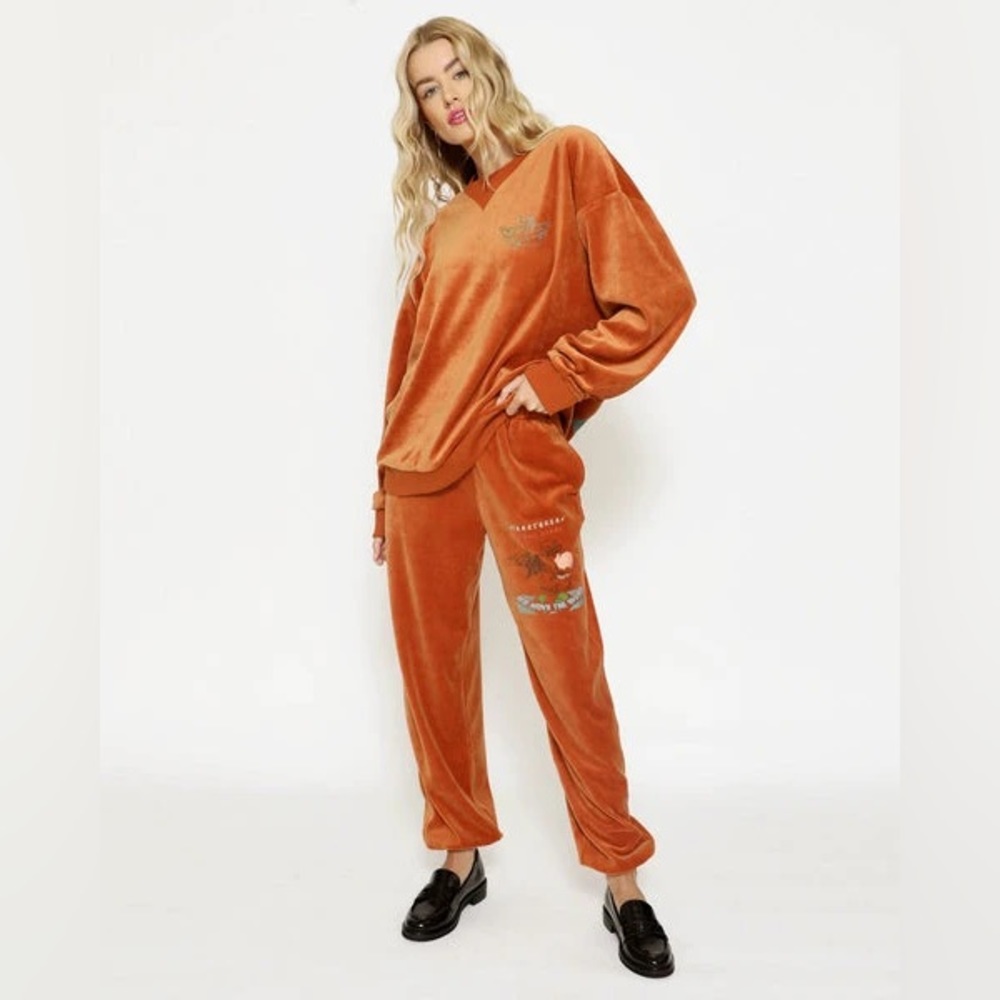 Boys Lie Gone Viral Velour Crewneck “Cinnamon” - Picture 3 of 7